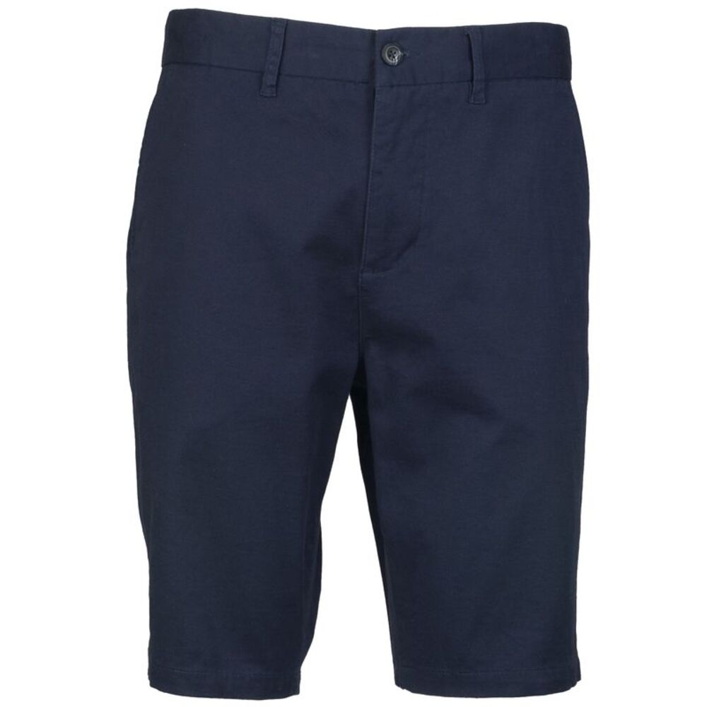 Front Row Mens Cotton Rich Stretch Chino Shorts / Navy